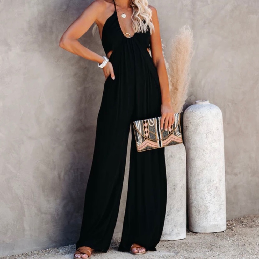 Vici Influencer Halter Jumpsuit
